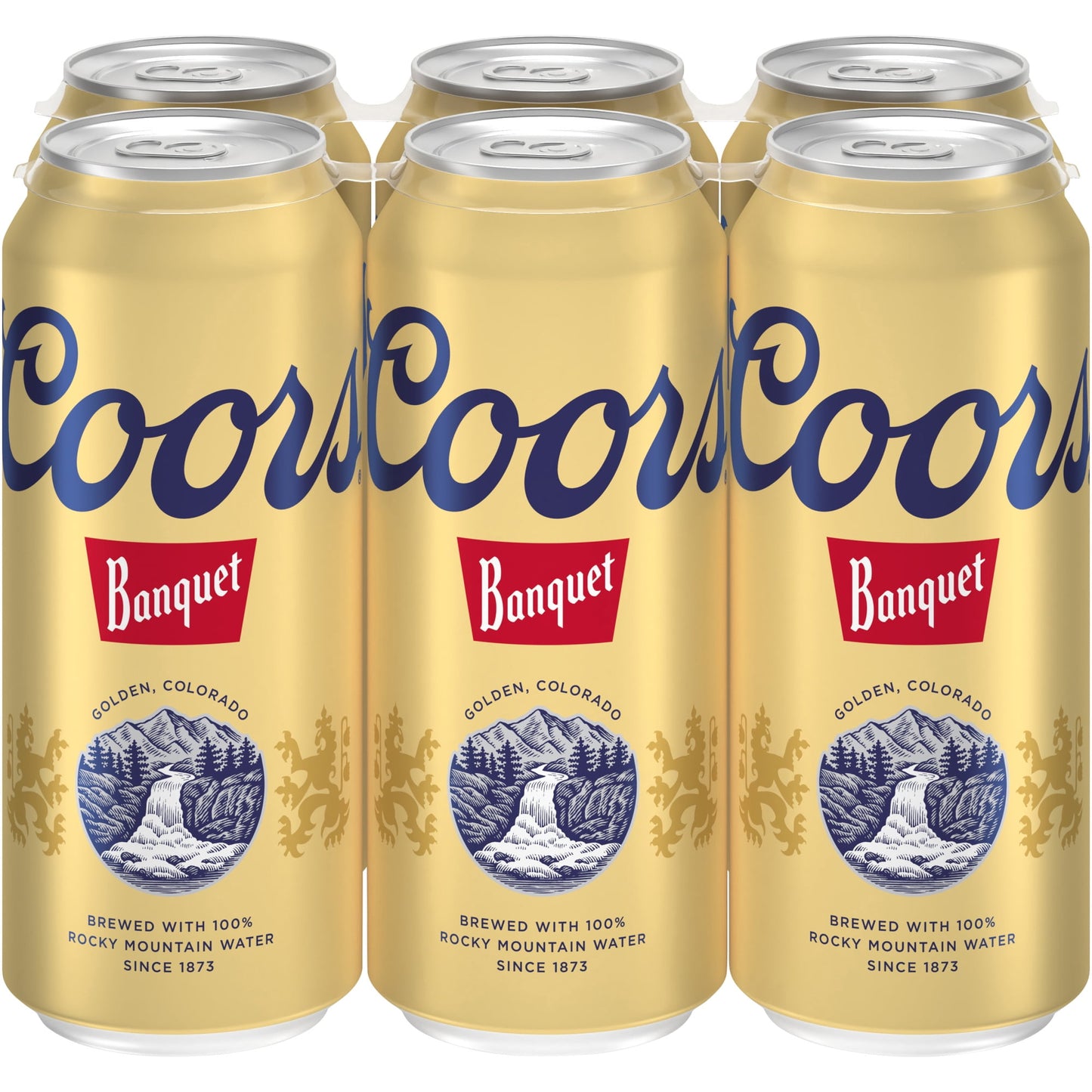 Coors Banquet Lager Beer, 6 Pack, 16 fl oz Cans, 5% ABV