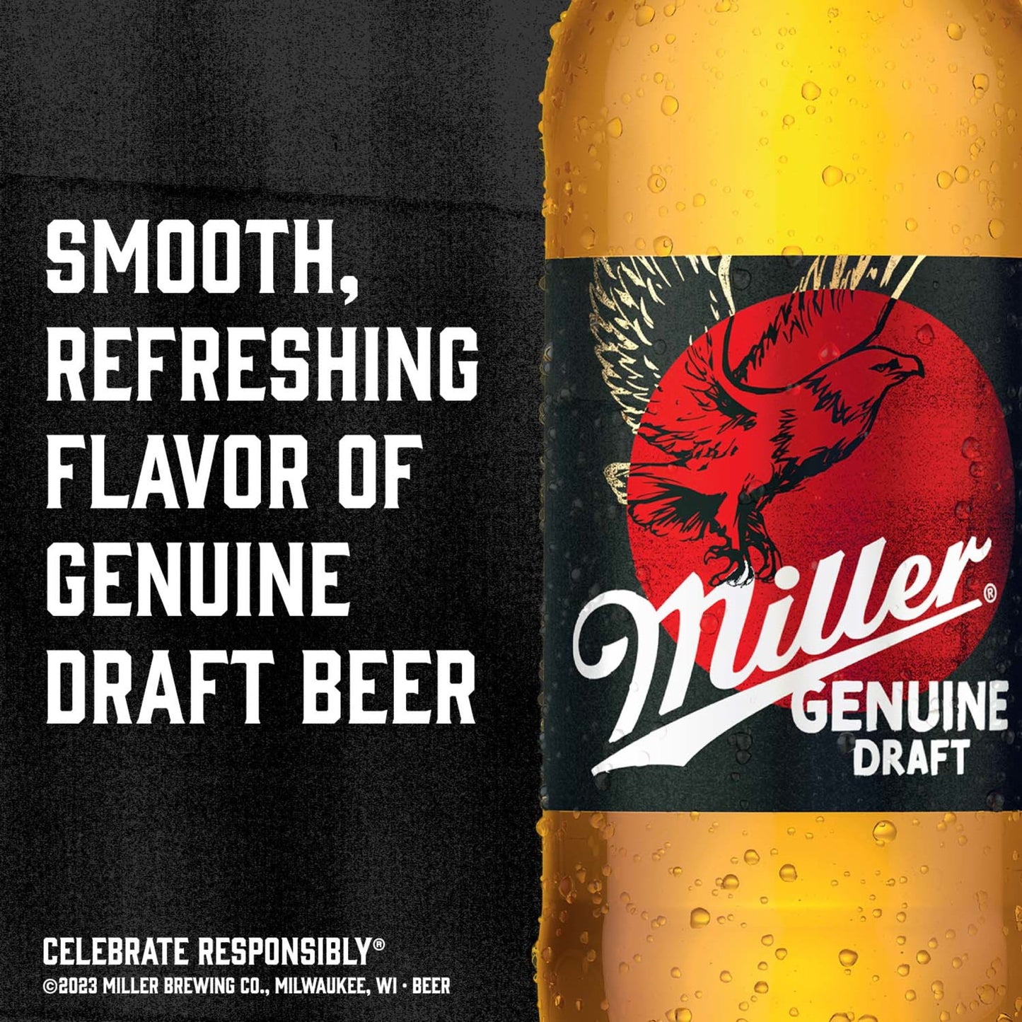 Miller Genuine Draft Lager Beer, 24 Pack, 12 fl oz Cans, 4.7% ABV