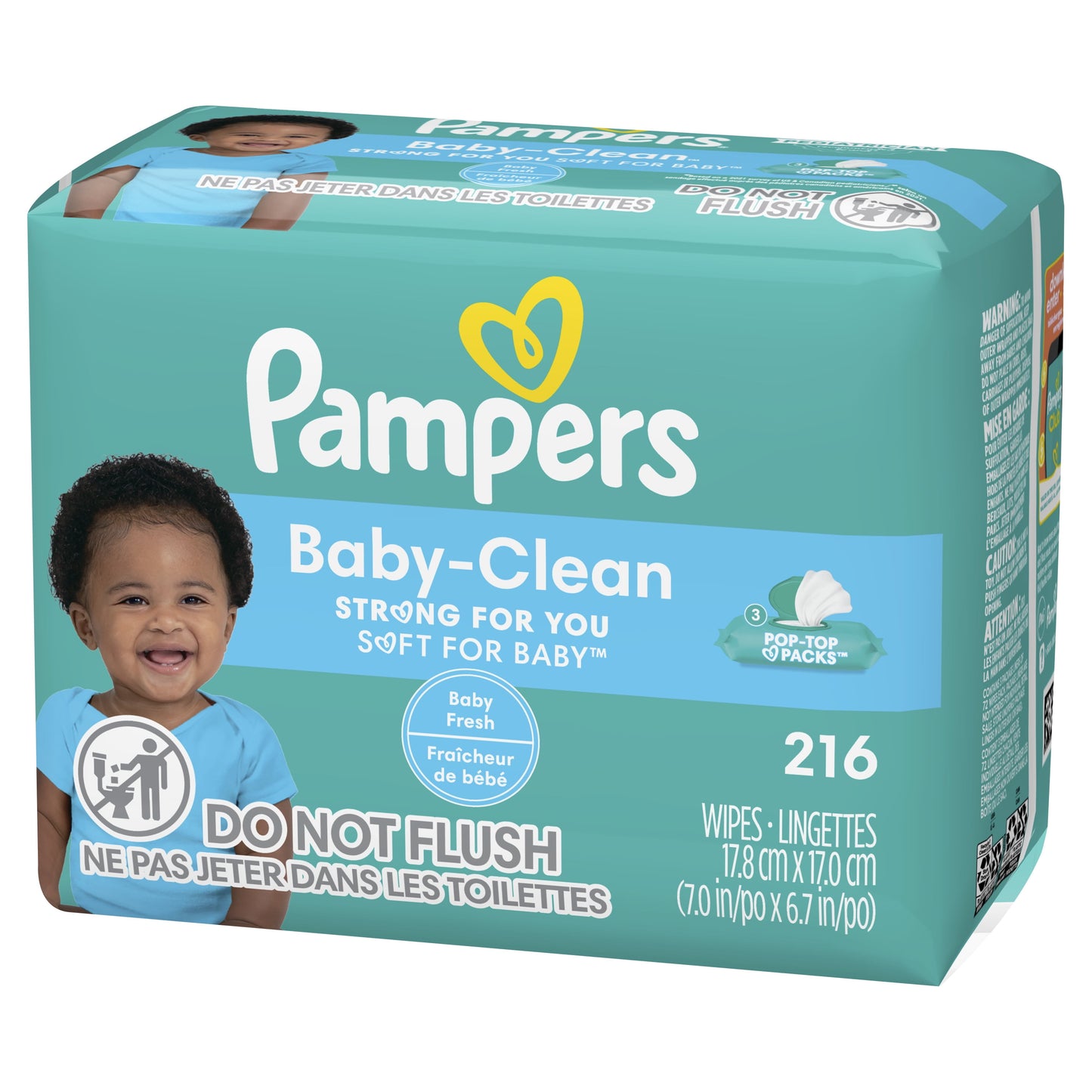 Pampers Baby Fresh Baby Wipes 3X Flip-Top Packs 216 Wipes