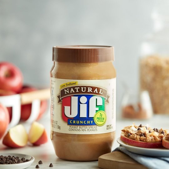 Jif Natural Crunchy Peanut Butter Spread  Contains 90% Peanuts, 40 Ounces