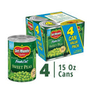 (4 Cans) Del Monte Sweet Peas Canned Vegetables, 15 oz