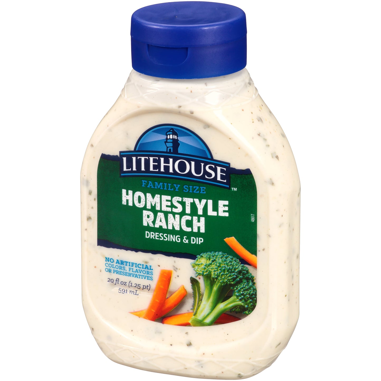 Litehouse Homestyle Ranch Refrigerated Salad Dressing & Dip, 20 Fluid oz Bottle