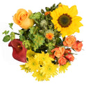 Fresh-Cut Small Mixed Flower Bouquet, Minimum of 12 Stems, Colors Vary