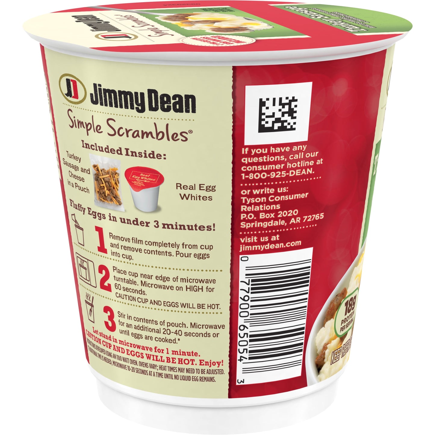 Jimmy Dean Simple Scrambles Turkey Sausage Quick Breakfast Cup, 5.35 oz