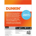 Dunkin French Vanilla Artificially Flavored Coffee, K-Cup Pods, 22 Count Box