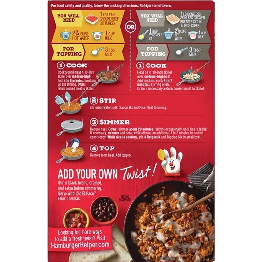 Hamburger Helper, Cheesy Enchilada Box