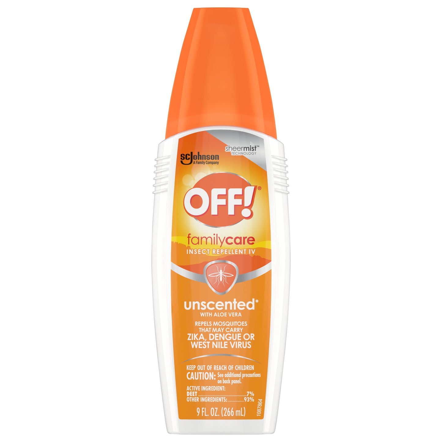 OFF! FamilyCare Mosquito Repellent Unscented Bug Spray, 9 oz