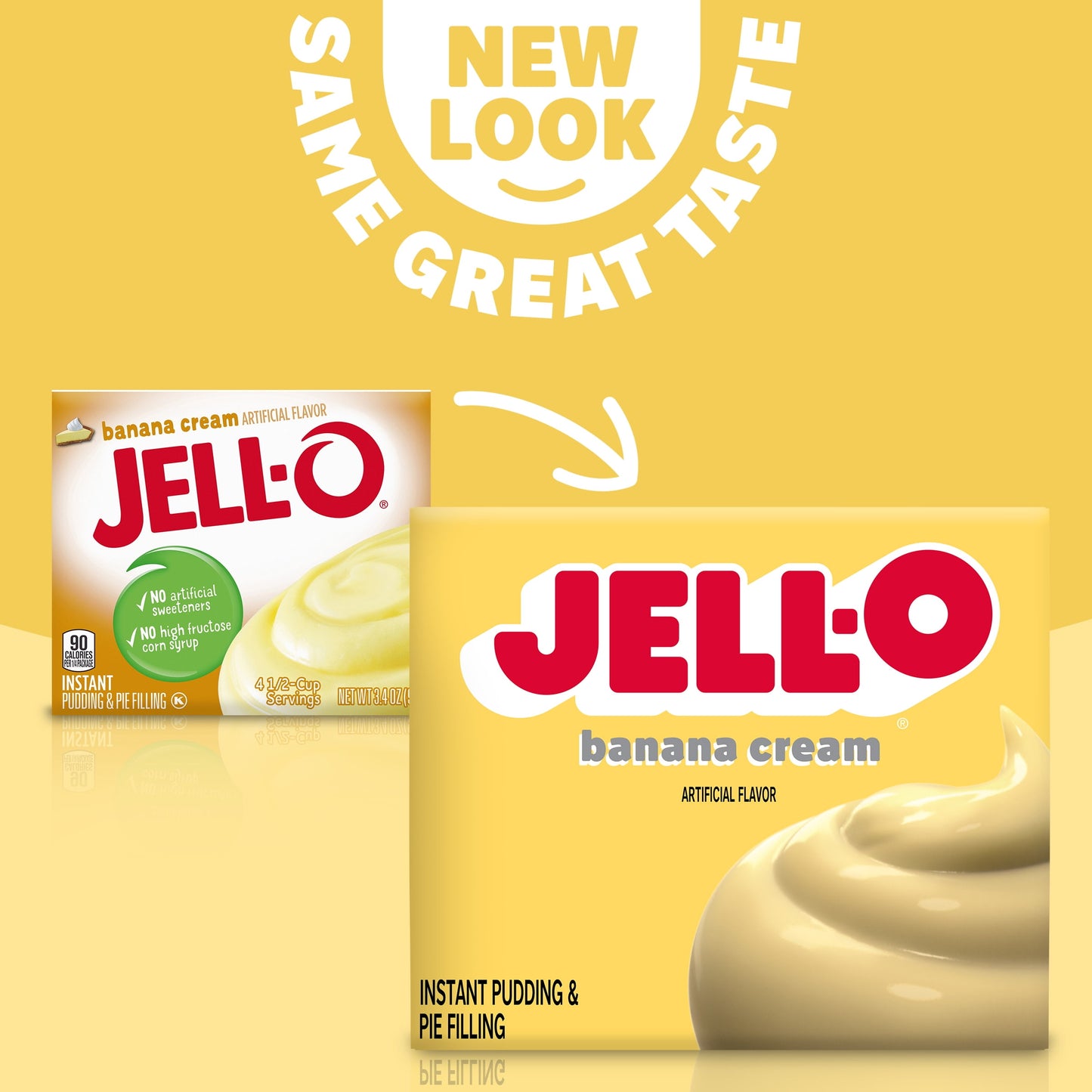 Jell-O Banana Cream Instant Pudding Mix & Pie Filling, 3.4 oz. Box