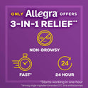 Allegra Adult 24 Hour Non-Drowsy Antihistamine Allergy Relief Medicine 180mg Tablets 90ct