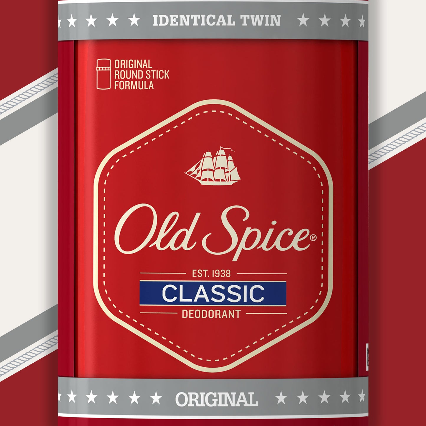 Old Spice Classic Original Scent Deodorant for Men, 3.25 oz, Pack of 2