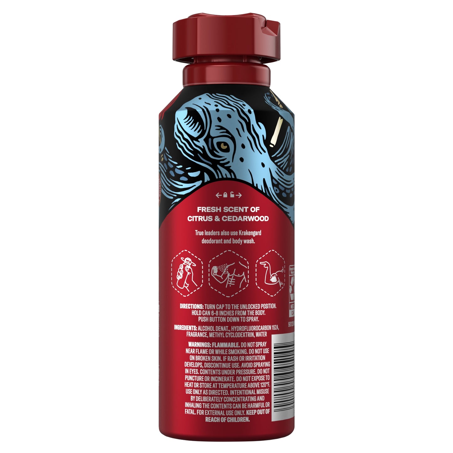 Old Spice Aluminum Free Body Spray for Men, Krakengard, 5.1 fl oz