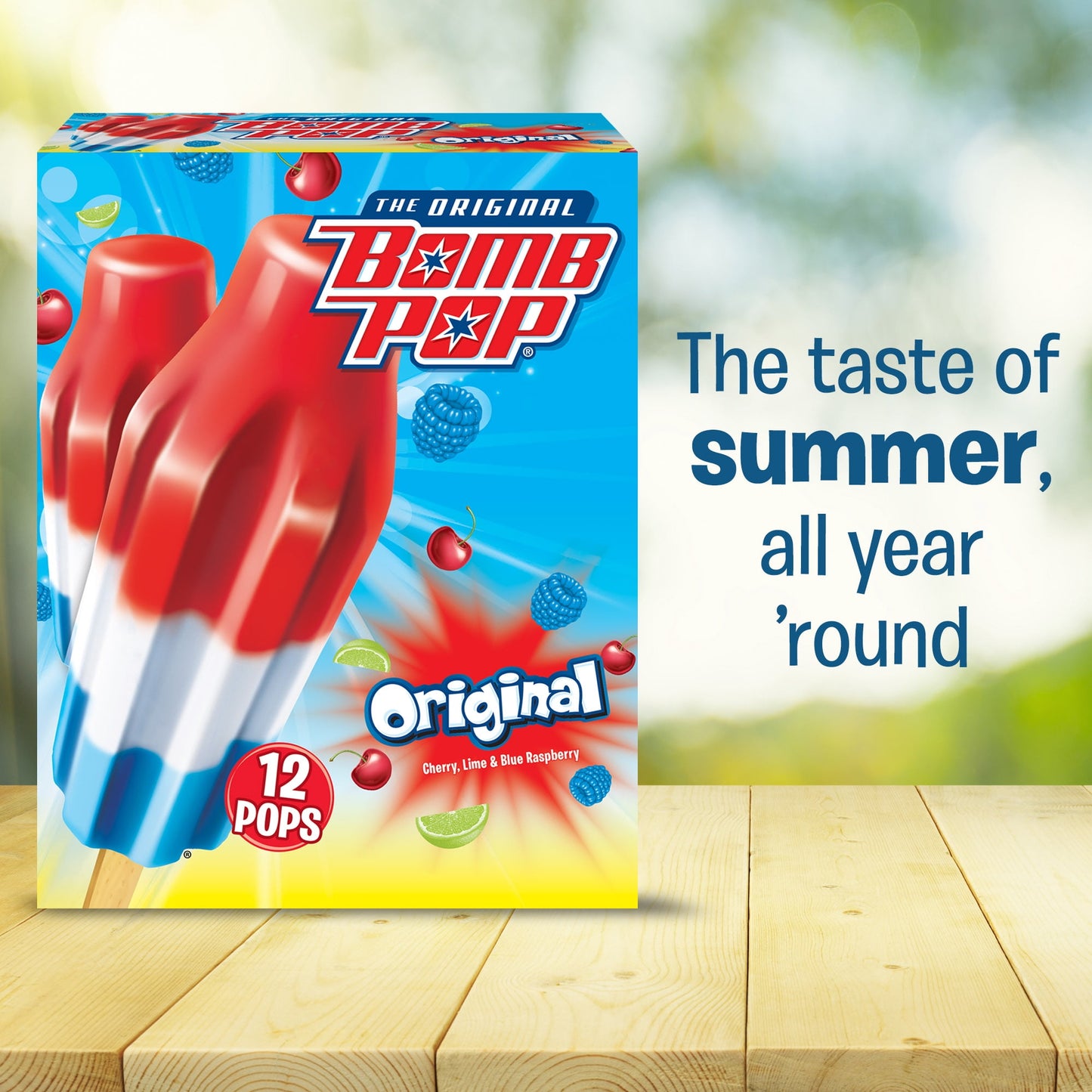 Bomb Pop Original Ice Pop, 12 Pack