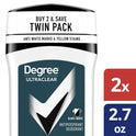 Degree Ultra Clear Long Lasting Men's Antiperspirant Deodorant Stick Twin Pack, Woody, 2.7 oz