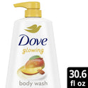 Dove Glowing Long Lasting Gentle Body Wash, Mango and Almond Butter, 30.6 fl oz