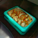 Fancy Panz Plastic 9" x 13" Aqua Foil Pan Carrier 1ct