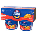 Kraft Triple Cheese Mac N Cheese Macaroni and Cheese Cups Easy Microwavable Dinner, 4 ct Pack, 2.05 oz Cups