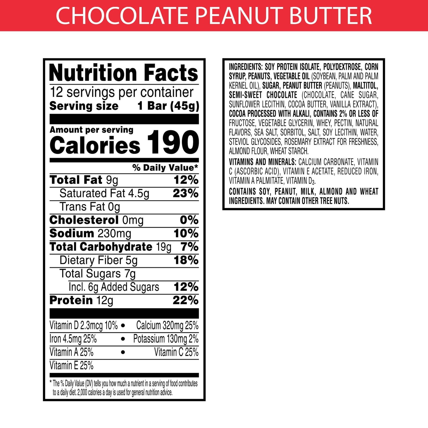 Kellogg's Special K Chocolate Peanut Butter Chewy Protein Meal Bars, Ready-to-Eat, 19 oz, 12 Count