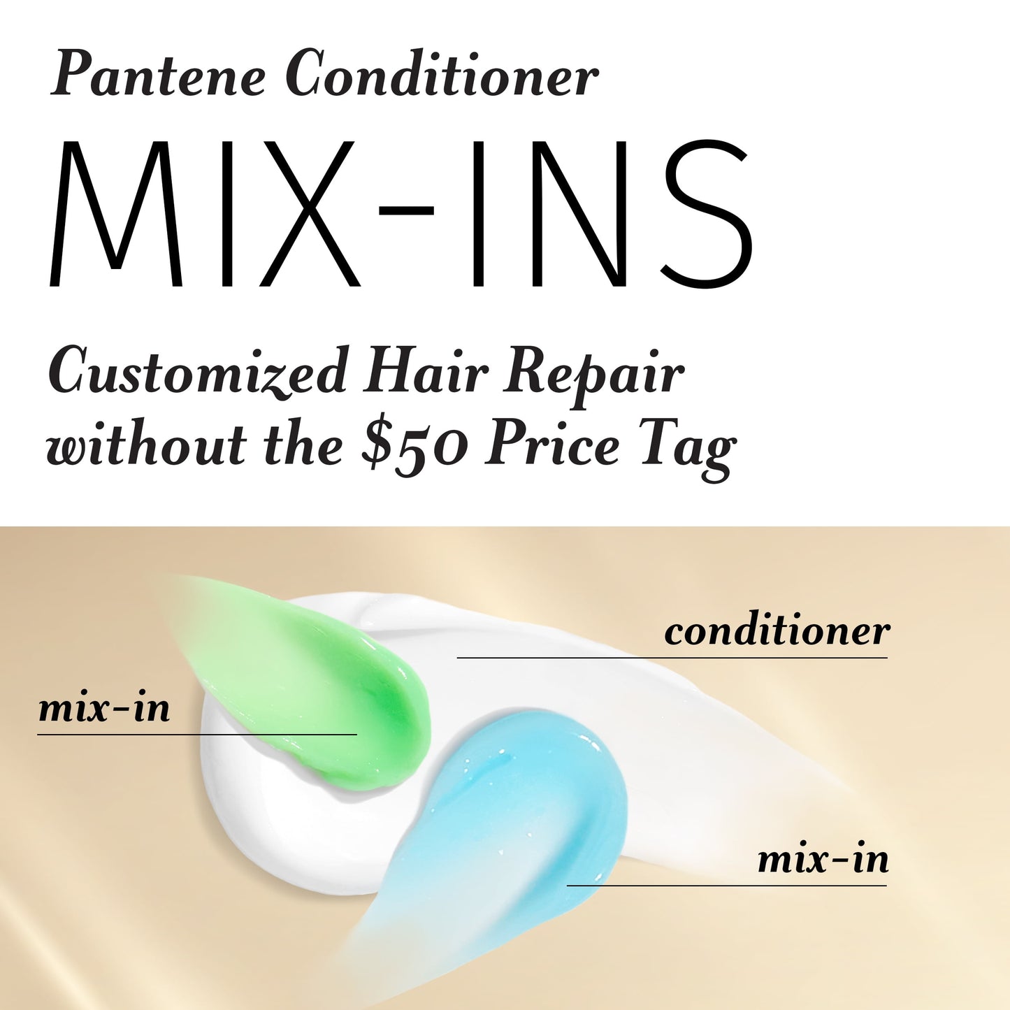Pantene Curl Conditioner Mix-in, Moisturizing and Curl Defining with Shea Butter, 2.5 oz
