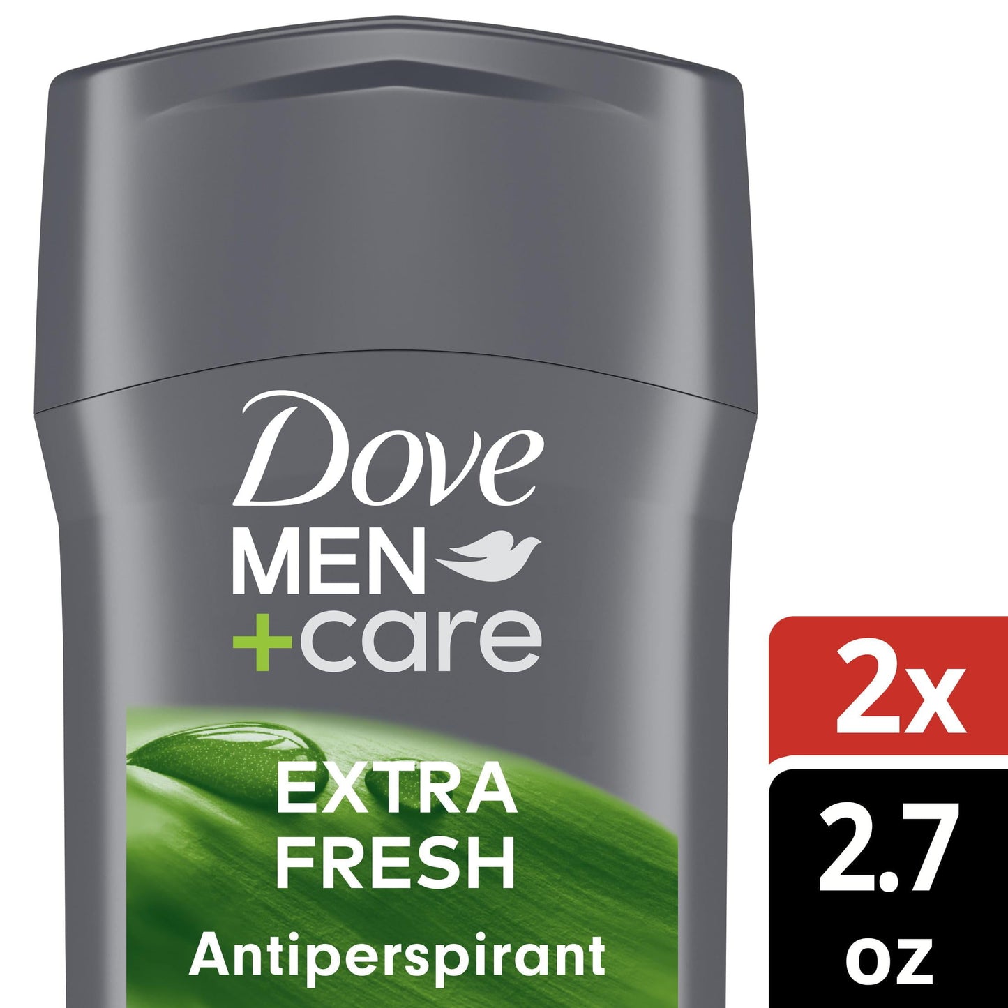 Dove Men+Care Extra Fresh Antiperspirant Deodorant Stick Twin Pack, Citrus, 2.7 oz