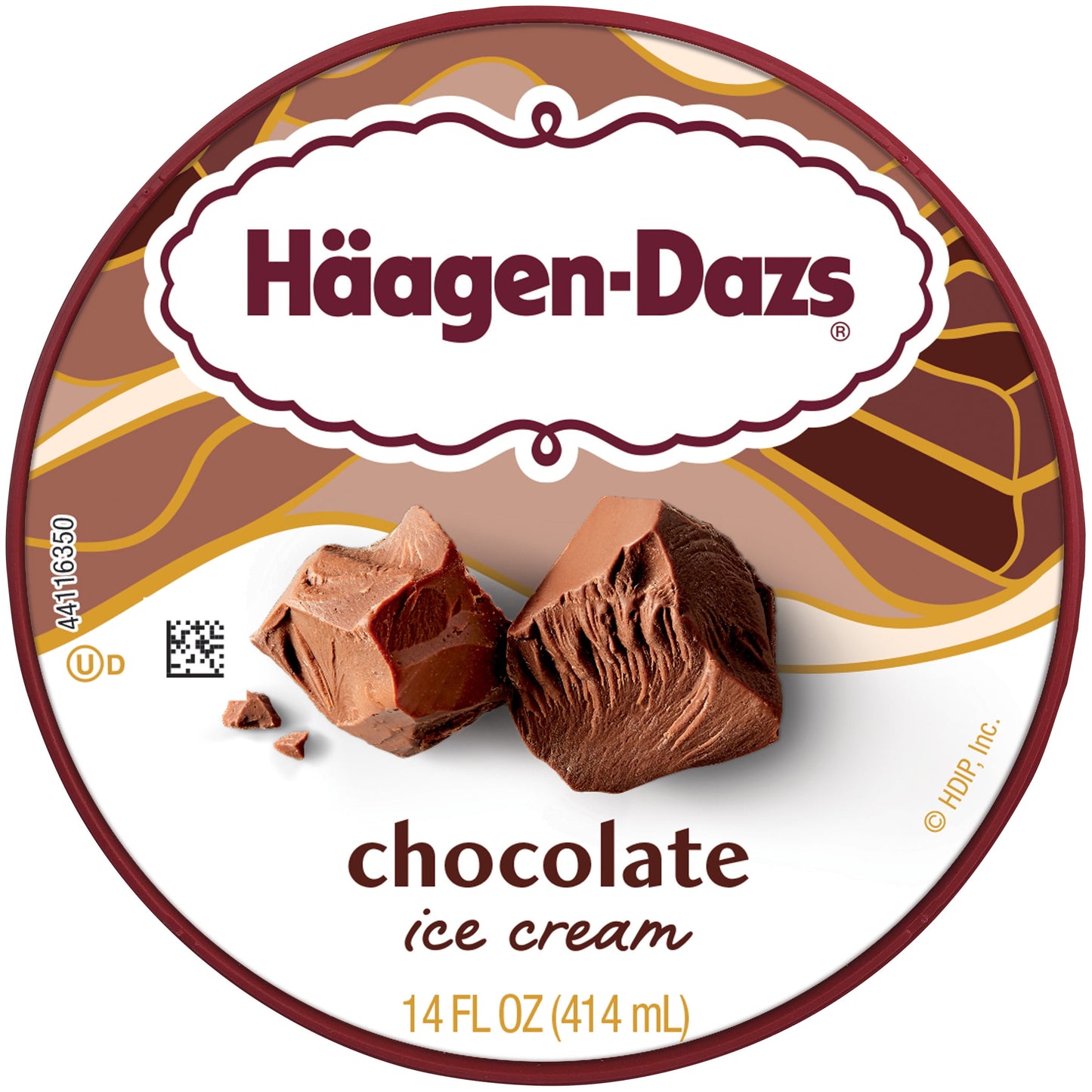 Haagen Dazs Chocolate Ice Cream, Gluten Free, Kosher, 1 Package, 14oz