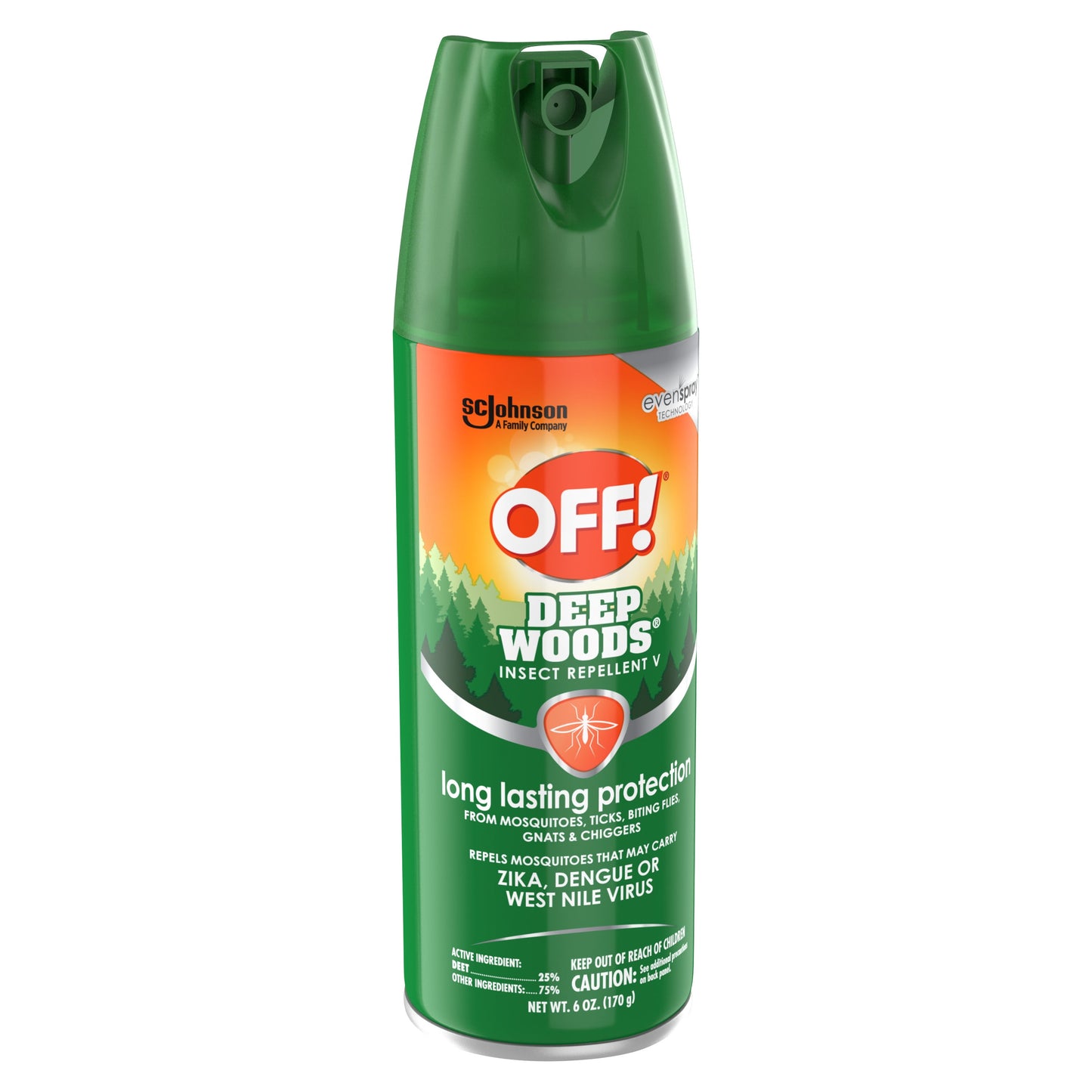 OFF! Deep Woods Insect Repellent V, 6 fl oz, 2 ct