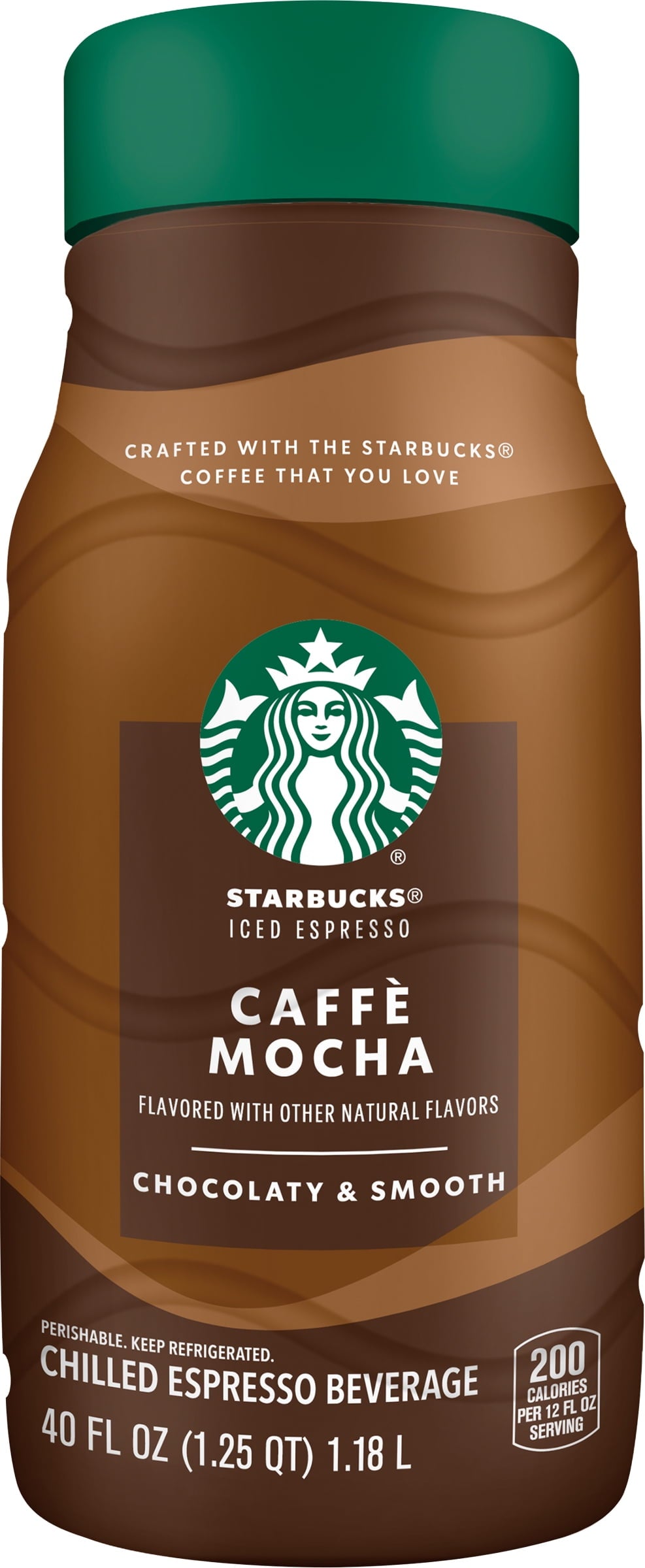 Starbucks Iced Espresso Caffe Mocha Premium Iced Coffee Drink, 40 oz Bottle