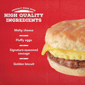 Jimmy Dean Sausage Egg & Cheese Biscuit Sandwich, 18 oz, 4 Ct (Frozen)