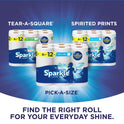 Sparkle Pick-a-Size Paper Towels, White, 12 Double Rolls