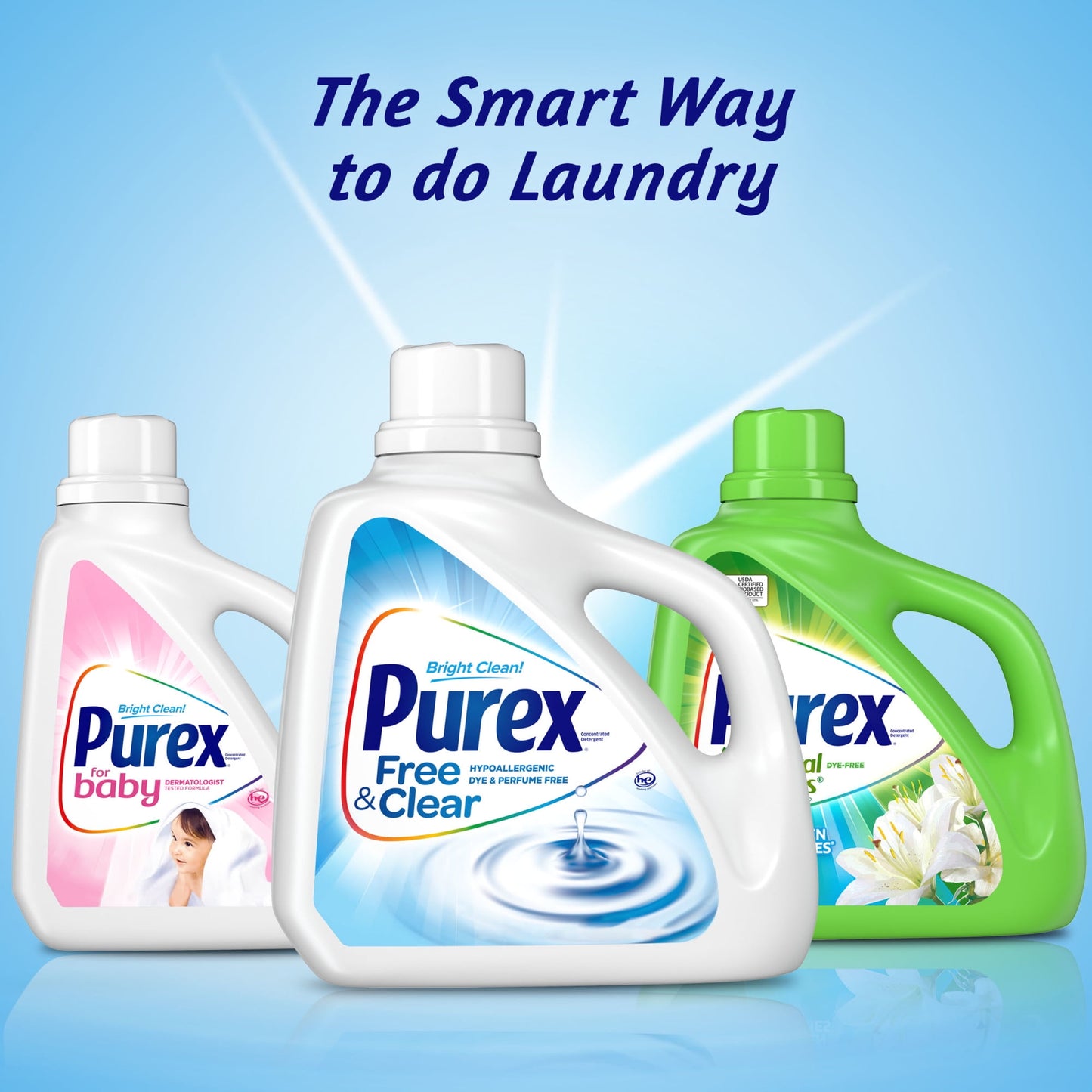 Purex Liquid Laundry Detergent, Free & Clear, 150 Fluid Ounces, 100 Loads