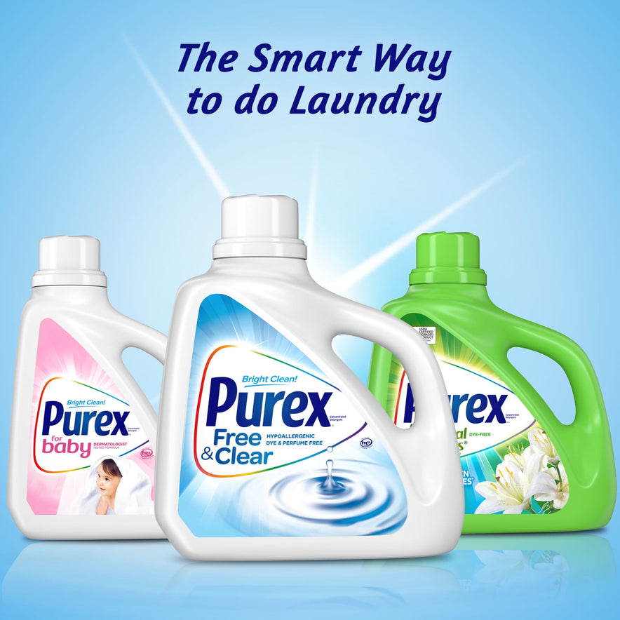 Purex Liquid Laundry Detergent, Free & Clear, 150 Fluid Ounces