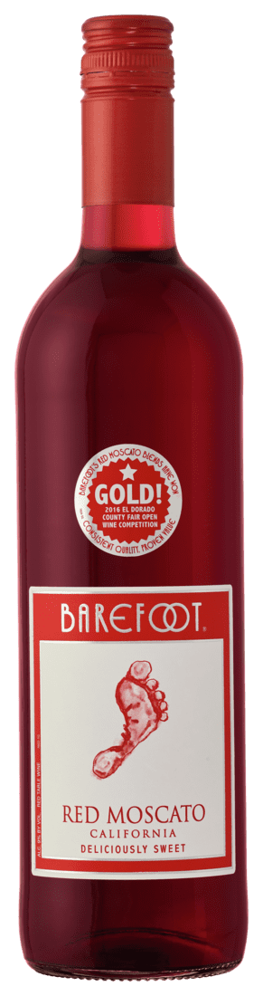 Barefoot Cellars Red Moscato Sweet Red Wine, California, 750ml Glass Bottle
