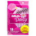 Daisy Gillette Disposable Razors for Women, 2-Bladed, 18 Count, Pink