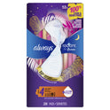 Always Radiant Feminine Pads with Wings, Size 4, Overnight Absorbency, Scented, 28 CT