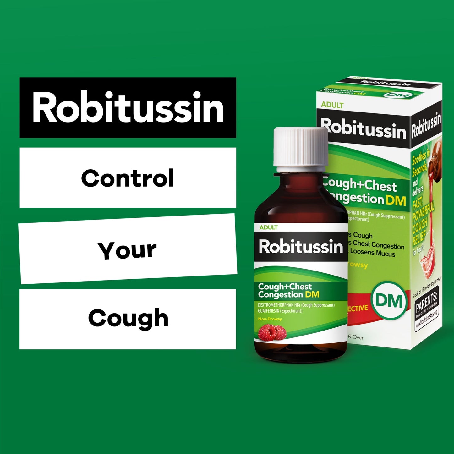 Robitussin Cough Congestion DM and Cold Medicine, Raspberry, 8 Fl Oz