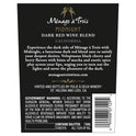 Menage a Trois Midnight Dark Red Wine Blend, 750 ml Bottle