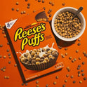 REESES PUFFS Chocolatey Peanut Butter Cereal, Kid Breakfast Cereal, 11.5 oz