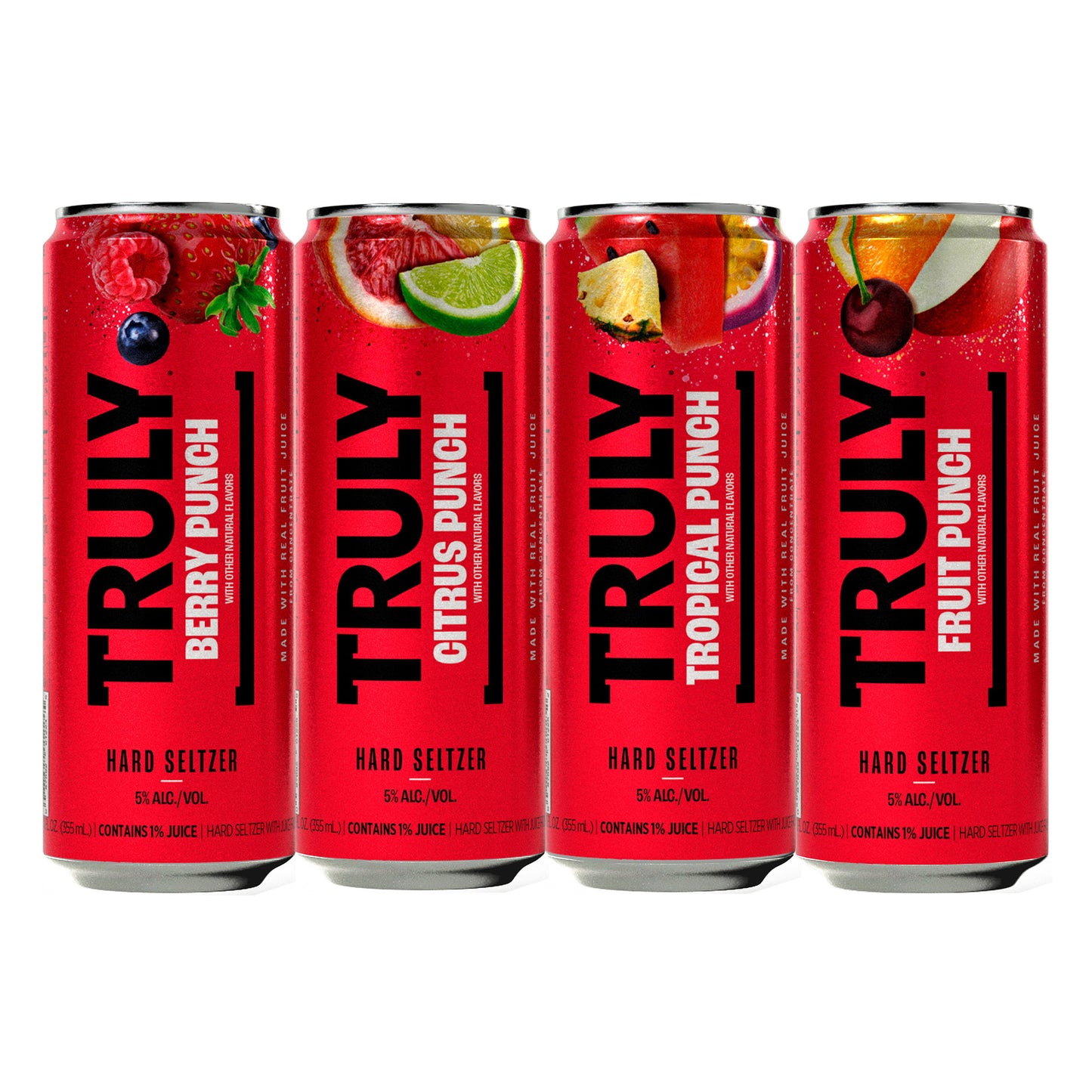 Truly Hard Seltzer Punch Variety Pack, 12 Pack, 12 fl. oz. Can, 5% ABV