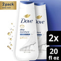 Dove Deep Moisture Nourishing Long Lasting Body Wash Twin Pack, 20 fl oz