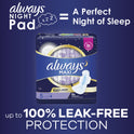 Always Maxi Pads with Wings, Size 5, Extra Heavy Overnight Absorbency, 14 CT