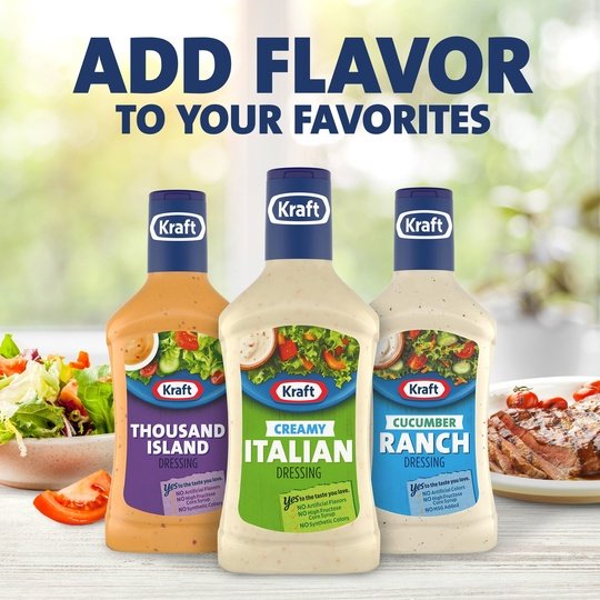 Kraft Creamy Italian Salad Dressing, 16 fl oz Bottle