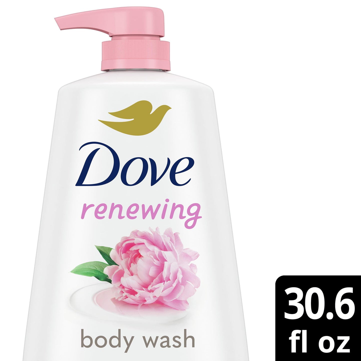 Dove Renewing Long Lasting Gentle Body Wash, Peony and Rose Oil, 30.6 fl oz