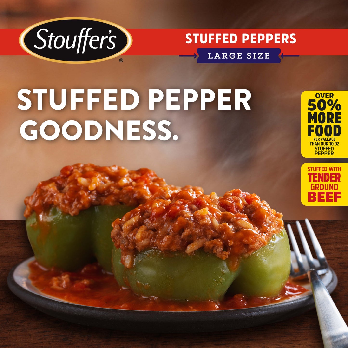 Stouffer's Stuffed Peppers Large Size Meal, 15.5 oz (Frozen)