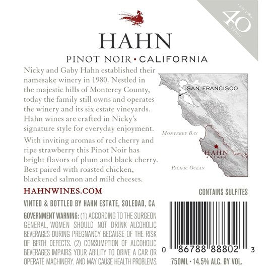 Hahn California Pinot Noir 750 ml