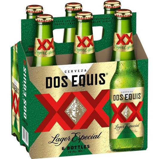 Dos Equis Mexican Lager Beer, 6 Pack, 12 fl oz Bottles, 4.2% Alcohol by Volume