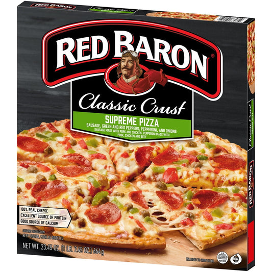 Red Baron Rising Crust Supreme Frozen Pizza 23.45 oz