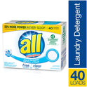 all Powder Laundry Detergent, Free Clear for Sensitive Skin, 52 Ounces, 40 Loads