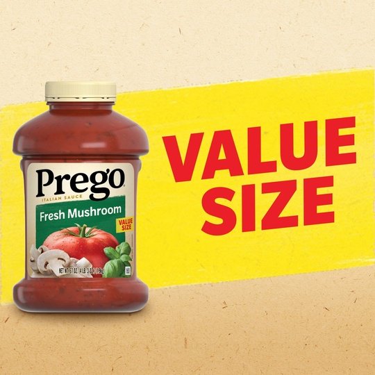 Prego Fresh Mushroom Spaghetti Sauce, 67 oz Jar