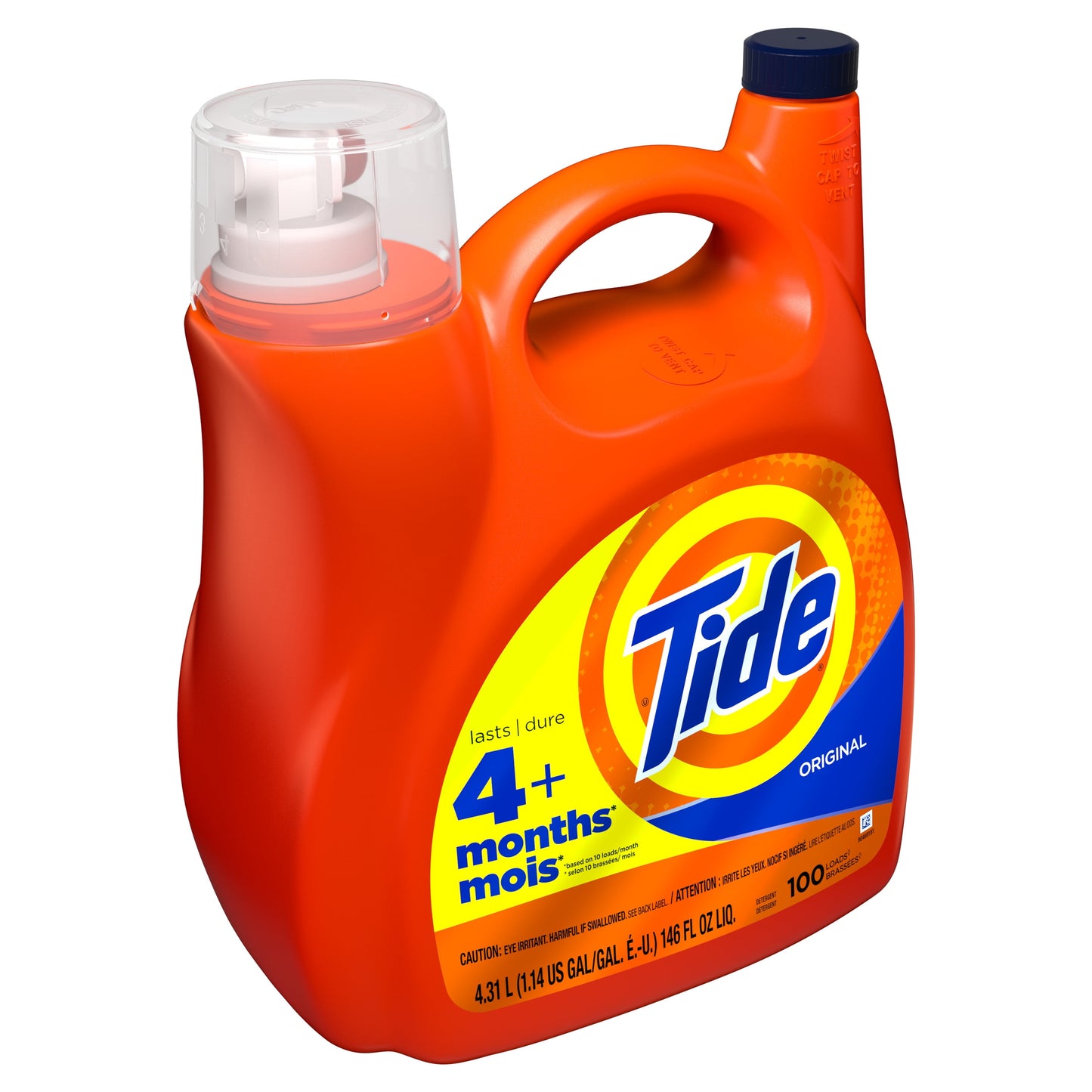 Tide Liquid Laundry Detergent, Original, 100 Loads, 146 fl oz