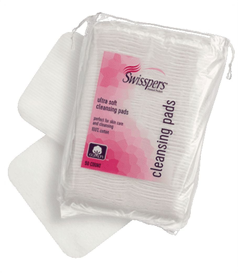 Swisspers Premium 100% White Cotton Cleansing Pads, 50 Count