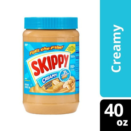 SKIPPY Peanut Butter, Creamy, 7G Protein per Serving, 40 oz Jar